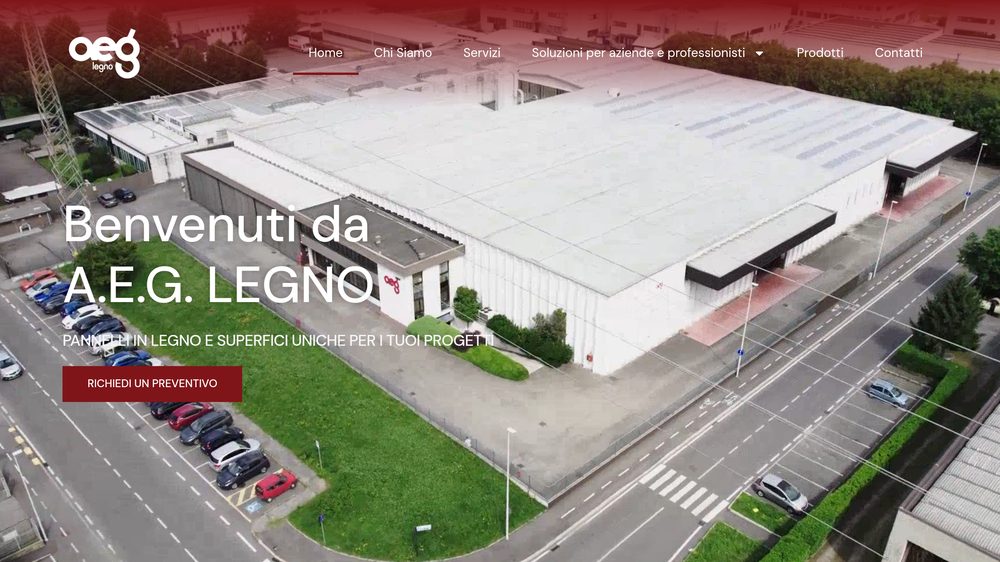 Sito web A.E.G. Legno realizzato da FlipUp