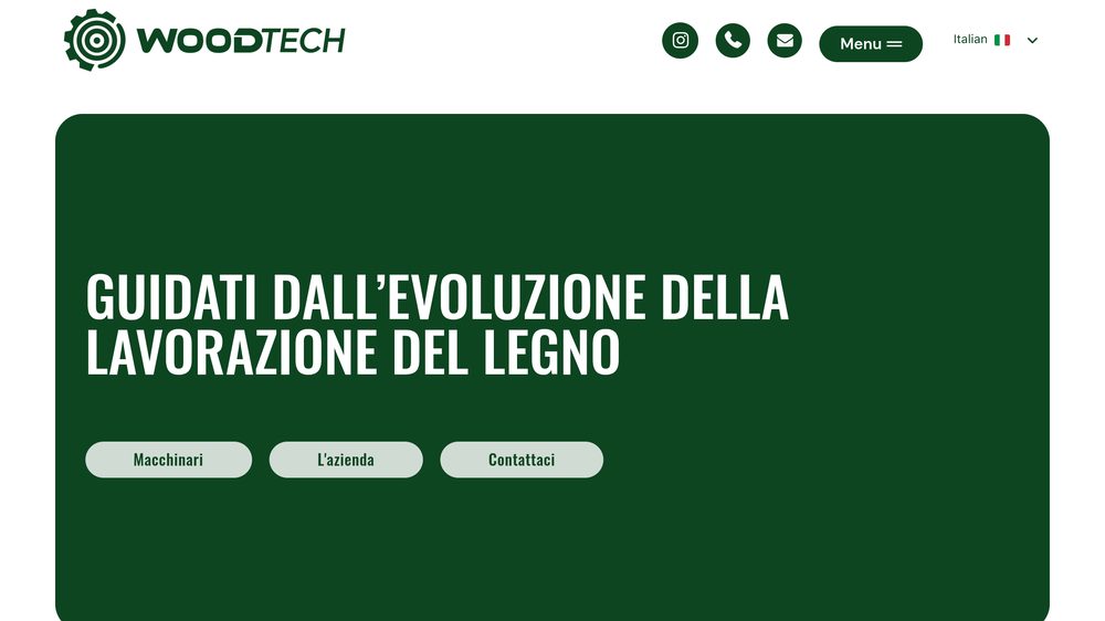 Sito web Woodtech realizzato da FlipUp